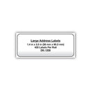 Brother 1.4" x 3.5" (38 mm x 90.3 mm) Large Address Paper Labels (400 Labels), DK1208-The Brother DK1208 printer label can be used in the following Brother DK Series label printers: QL500, QL550, QL570, QL580N, QL650TD, QL700, QL710W, QL720NW, QL800, QL810W, QL820NWB, QL1050, QL1060N