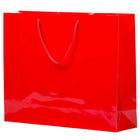 JAM Paper Gift Bags with Rope Handles - Large - Horizontal - 13" x 10" x 5" - Red Glossy - 100 Pack-Quantity: 100 per pack