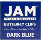 JAM Paper Butterfly Paper Clips, Dark Blue Paperclips, 4 packs of 15 (332BYbug)-5