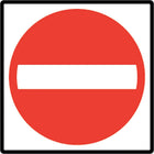 SCN Industrial Do Not Enter Traffic Sign, 24" x 24", Aluminum, Pictogram-Display Type Bolt-On