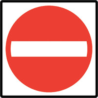 SCN Industrial Do Not Enter Traffic Sign, 24" x 24", Aluminum, Pictogram-Display Type Bolt-On