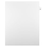Mark Maker Legal Exhibit Index Tab White Single Tabs, 1/25th Cut, Letter Size, No Holes, Number 179, 25 Pack-White Single Tabs, 1/25th Cut