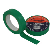 Champion Sports Floor Tape, 1" x 108', Green, 6 Pack-Vinyl