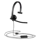 Logitech H570E Mono USB Headset-Replaceable leatherette ear pads can be easily cleaned and are conveniently replaceable