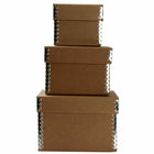 Jam Paper Nesting Box Set - Small, Medium & Large - Natural Brown Kraft - 3 Pack-Color: Natural Kraft Brown nesting box set