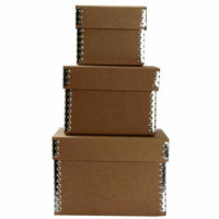 Jam Paper Nesting Box Set - Small, Medium & Large - Natural Brown Kraft - 3 Pack-Color: Natural Kraft Brown nesting box set