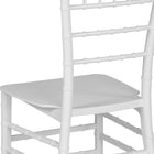 Flash Furniture HERCULES Series White Resin Stacking Chiavari Chair - 2 Pack-Lightweight Design
