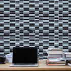 CTG Brands Rectangular Glossy Wall Tile, Black, Grey, 6 Pack-Perfect size: each backsplash tile measures 10"L x 10"H in dimensions (approx. covers 4.17 sq. ft. per carton)