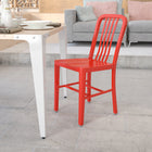Flash Furniture Red Metal Indoor-Outdoor Chair-Designed for Indoor and Outdoor Use