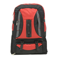 Club Rochelier Expander Camper Backpack with Multi-Straps & Pockets, Red/Black-Reinforced rubberized grip handles make carrying the bag a breeze