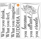 WallPops Become What You Think Wall Quote, Black-Safe for walls: always removable and leaves no sticky residue