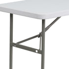 Flash Furniture 24"W x 48"L Granite Plastic Folding Table - White-4' Folding Table