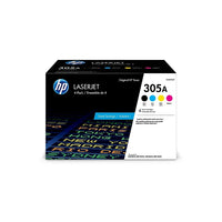 HP 305A Black/Cyan/Magenta/Yellow Quad LaserJet Toner Cartridge-Black/Cyan/Magenta/Yellow