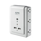 APC Surgearrest 6 Outlet with USB Ports 1080 Joules Surge Protector Wall Tap-Catastrophic event protection: Safeguards against lightning, surges, and spikes. Reliable thermal fusing helps ensure safe operation under all conditions protecting your equipment.