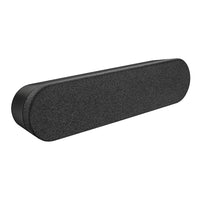 Logitech 960-001230 Rally Speaker-With Rally Mic Pods on the table and Rally Speakers at the display, conversations feel natural and lifelike.