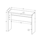 Monarch Specialties 3288 Accent Table - 44"L/Glossy White/Tempered Glass-Sleek and polished tempered glass legs