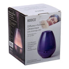 Truu Design Ultrasonic Aroma Diffuser with LED Light, 5.5 x 7 x 5.5 inches, Purple-Up to 5 hours of mist operation