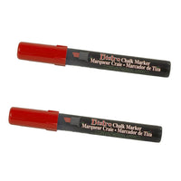 Marvy Uchida Chisel-Tip Liquid Chalk Markers - Erasable - Dustless - Red - 2 Pack-Colour: Red