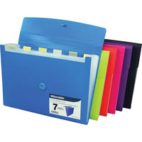 Winnable 7 Pocket Expanding File, Letter Size-Expanding file folder with 7 pockets to divide and organize contents