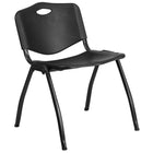 Flash Furniture HERCULES Series 880 lb. Capacity Black Plastic Stack Chair-880 lb. Weight Capacity