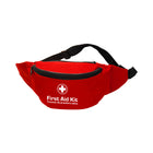 Wasip Fanny Pack - Red-Water repellent fabric with zippered compartments