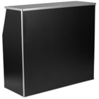 Flash Furniture 4' Black Laminate Foldable Bar-Aluminum trim