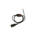 Jabra Quick Disconnect Mute Cord for Link 850 (8800-01-20)-Cord with mute functionality for connection to Jabra LINK 850 supervisor port, enabling supervisor to mute the headset microphone