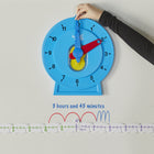 Hand2Mind Magnetic Demonstration Advanced NumberLine Clock - Multicolor-10