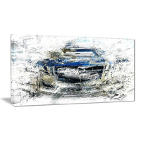 Designart Abstract Muscle Car Canvas Art Print, (PT2648-32-16)-Print