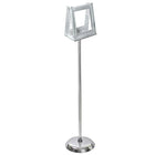 Azar Displays 2-Pocket Acrylic Literature Holder with Metal Pole and Stand for 8.5" x 11" Paper (300858)-Brochure holders