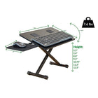 Uncaged Ergonomic KT3 Ergonomic Keyboard Stand, Adjustable Height & Tilt, Black-Simple, easy, non-skid: lightweight, compact, easy to use with no installation or assembly. Grippy rubber keeps keyboards in place even when typing with a negative tilt. Non-marking, non-scratch rubber feet keep your desk pristine