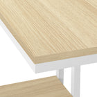 Monarch Specialties 3677 Accent Table - 25"H/Natural/White Metal-10