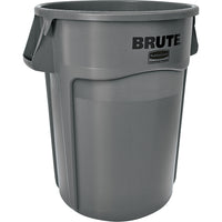 Round Brute Containers, Grey, 3 Pack-Brute container