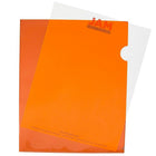 JAM Paper Plastic Sleeves, 9" x 11 1/2", Orange, 12 Pack-Orange Plastic Sleeves