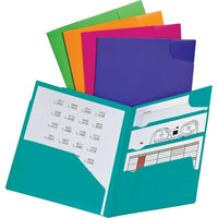 Oxford Divide It Up 4-Pocket Folders, Letter Size, Assorted, 5 Pack-Four pockets in each folder (3 on right; 1 on left) hold multiple documents or subdivide large documents 