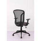 Brassex Angelo Desk Chair - Black/Grey-350mm powder-coated base