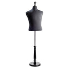 Eddie's Hang-Up Display Ltd. Male Shirt Form, Neck Block, Tall Base, Black Jersey, Adjustable (154009)-These shirt forms make pinning garments simple for super easy displays