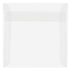 JAM Paper 7.5 x 7.5 Square Envelopes, Clear Translucent Vellum, 250 Pack (81981H)-Clear translucent envelope
