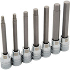 Dynamic Tools 3/8" Drive 7 Piece Metric, Long Hex Socket Set, 4mm - 10mm-Contains: 4, 5, 6, 7, 8, 9, 10mm