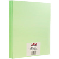 JAM Paper Matte Cardstock, 8.5" x 11", 130 lb. Mint Green, 25 Pack (296031635)-Mint Green Cardstock/Cover