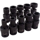 Gray Tools 10 Piece 1/2" Drive 6 Point SAE, Standard Impact Universal Joint Socket Set, 7/16"-1"-Contains Sizes: 7/16", 1/2", 9/16", 5/8", 11/16", 3/4", 13/16", 7/8", 15/16", 1".