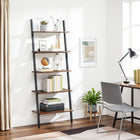 Vasagle 5-Tier Ladder Bookshelf with An Industrial Rustic Style-Steel frame