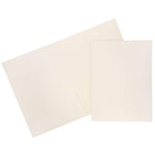 JAM Paper 2 Pocket Linen Folders, Ivory, 50 Pack-Ivory Linen Folders