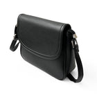 Nicci Medium Crossbody Bag with Front Flap - Black-Black - Polyurethane