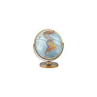 Replogle Globe Pioneer Globe, 12"(dia)-Bright gold finish on numbered full meridian