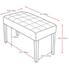 CorLiving LMY-110-O California 24 Panel Bench, Leatherette, White-Doubles as a comfortable foot rest