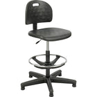 Safco Soft Tough Workbench Chair, Black-Pneumatic seat-height adjustment