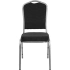 Flash Furniture HERCULES Series Crown Back Stacking Banquet Chair in Black Dot Patterned Fabric - Silver Vein Frame-Multipurpose Banquet Chair