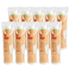 Perk Compostable Paper Hot Cups - 10 oz. - 500 Pack-Comes in white with green accents and made of paper