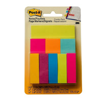 Post-it Notes and Pagemarkers, Assorted Sizes & Colours-Dispenser keeps flags organized and easy to find